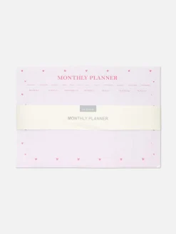 A4-Monatsplaner Mit Herzmuster