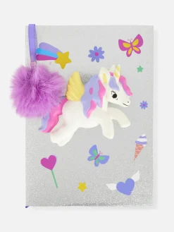 A5-Notizbuch Mit Glitzer Und Einhorn-Motiv