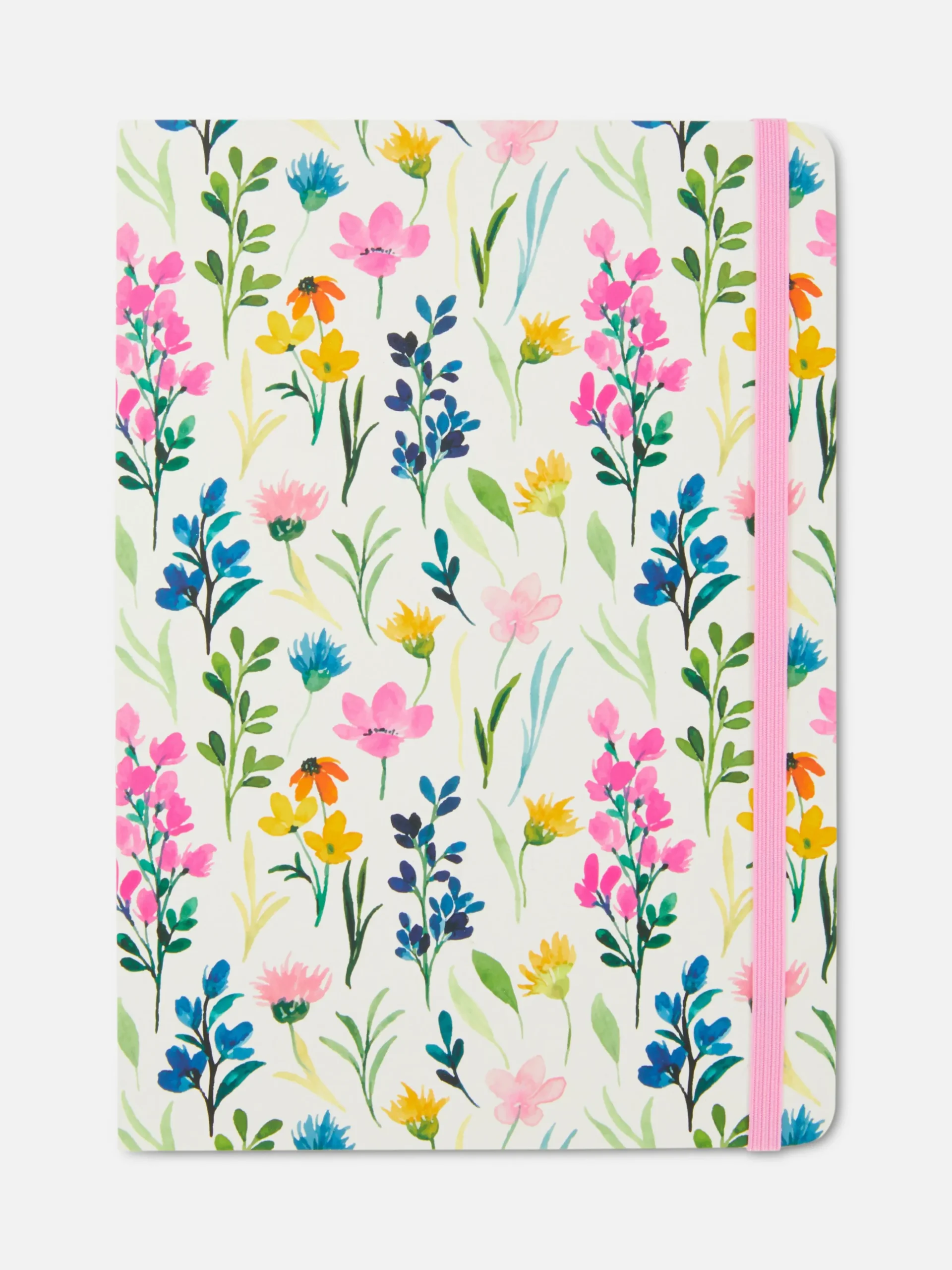 A5-Notizbuch Mit Kunstledereinband Und Blumenmuster