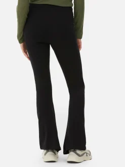 Ausgestellte Jerseyleggings Mit Hohem Bund