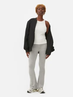 Ausgestellte Jerseyleggings Mit Hohem Bund