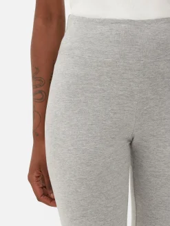 Ausgestellte Jerseyleggings Mit Hohem Bund