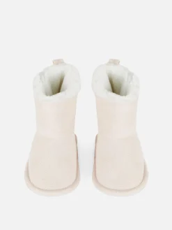 Babystiefel Mit Kunstfellbesatz