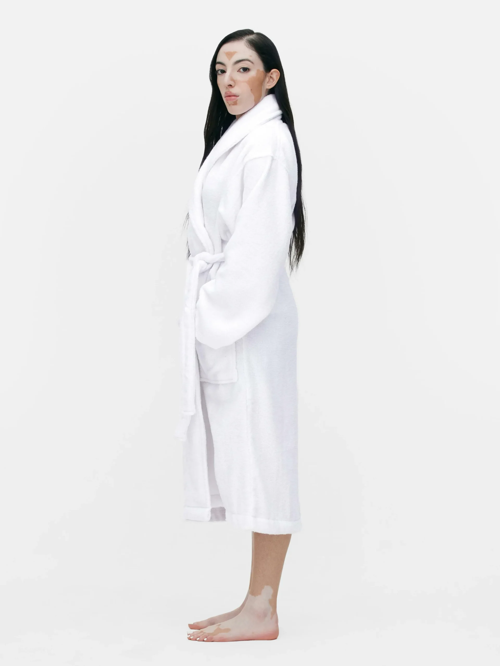 Bademantel Aus Baumwollfrottee