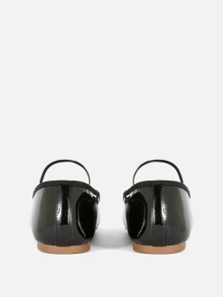 Ballerinas Mit Schleife In Lackoptik