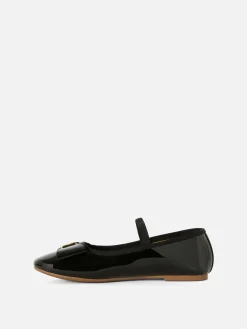 Ballerinas Mit Schleife In Lackoptik