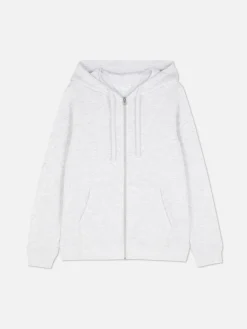 Basic Kapuzenpullover Mit Reißverschluss