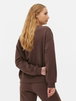 Basic-Sweatshirt Mit Rundhalsausschnitt