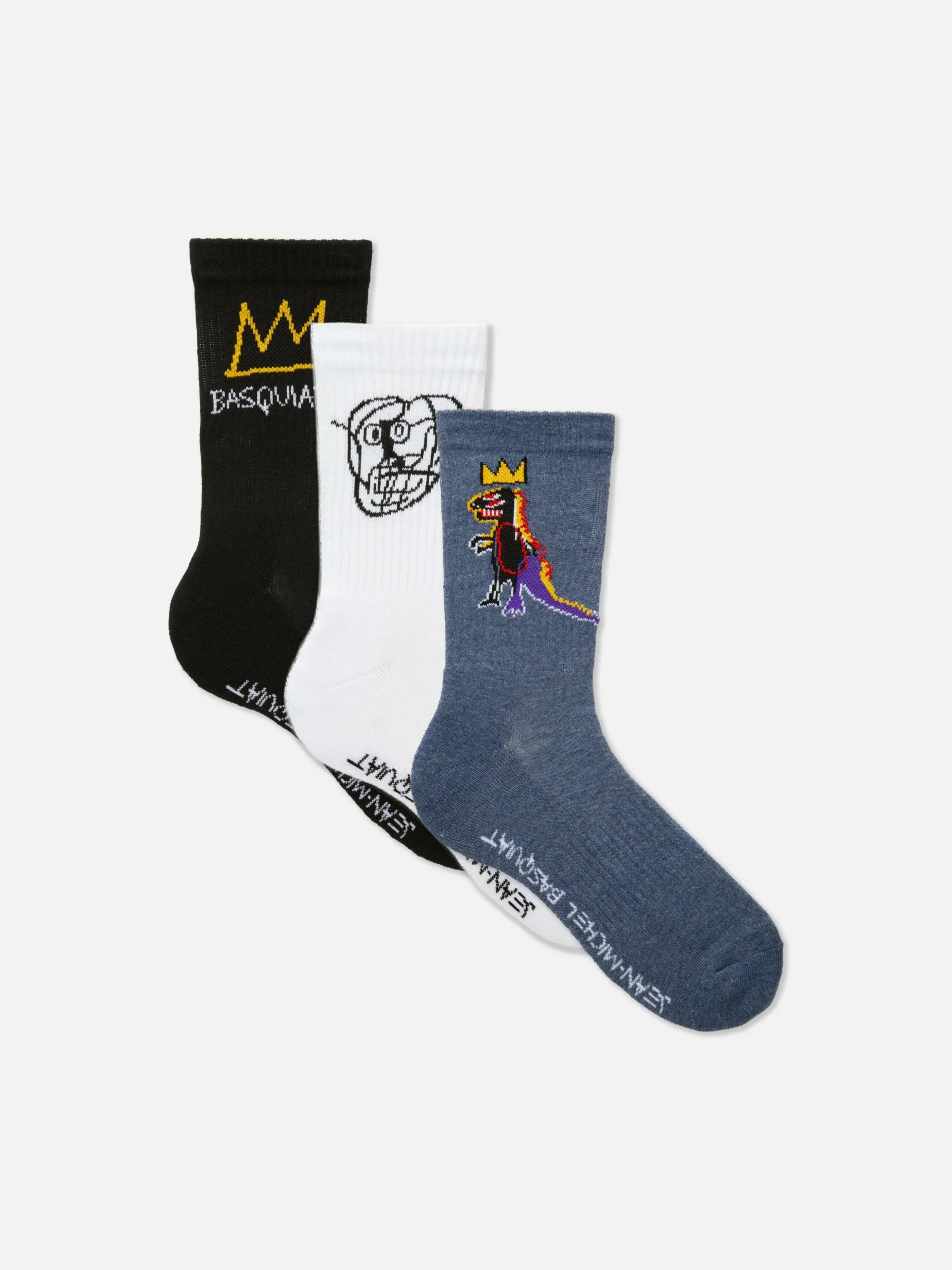 „Basquiat“ Crew-Socken, 3er-Pack
