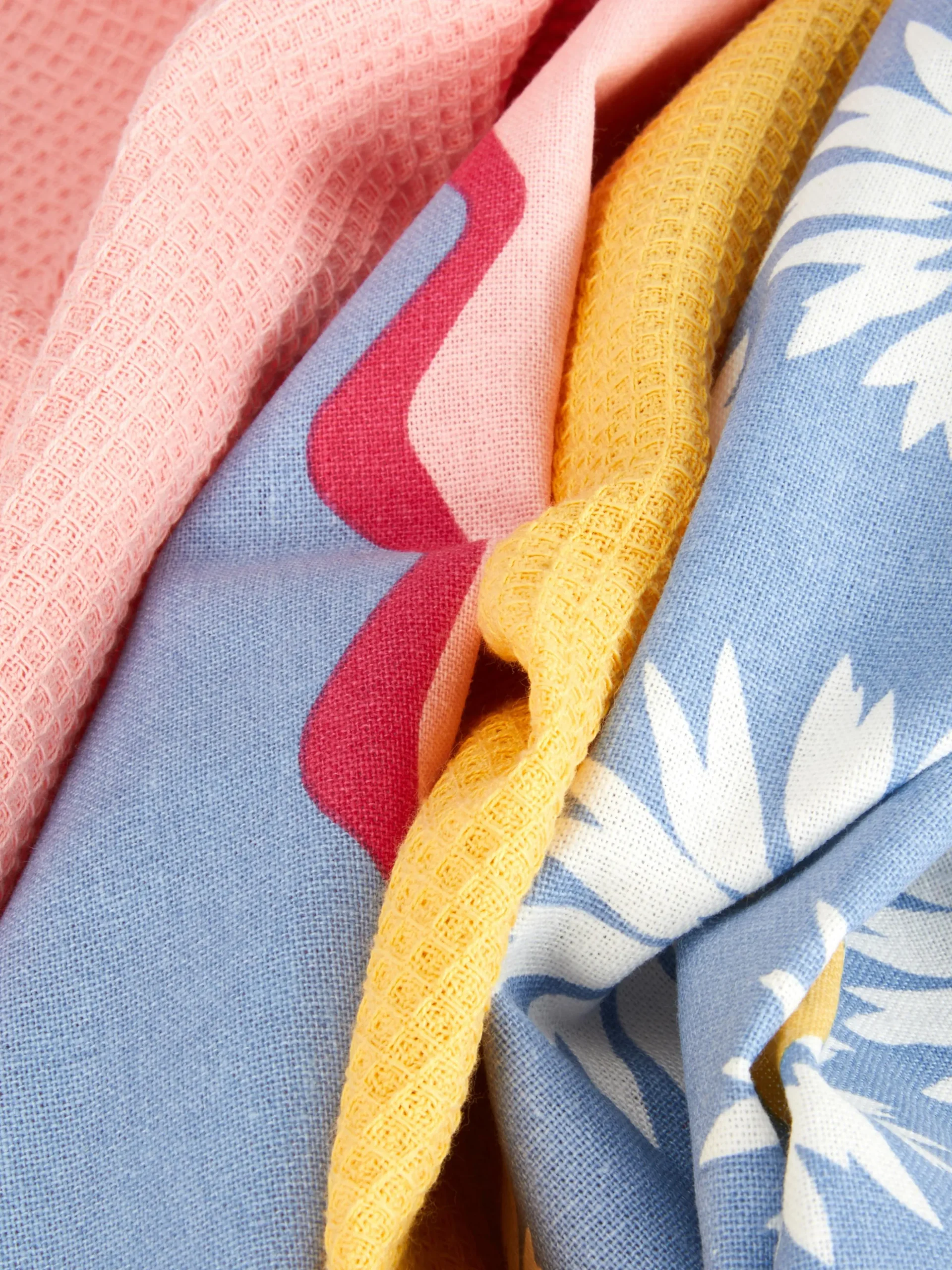 Bedruckte Geschirrtücher, 4er-Pack