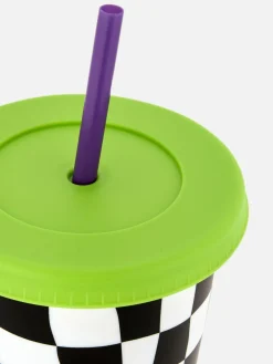 „Beetlejuice“ Becher Mit Trinkhalm