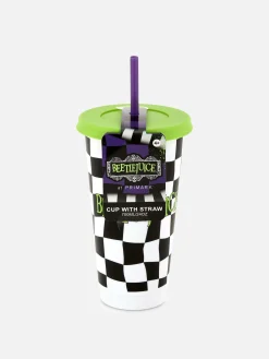 „Beetlejuice“ Becher Mit Trinkhalm