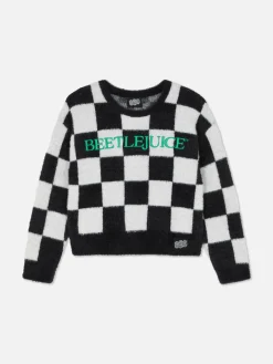 „Beetlejuice“ Pullover Mit Karomuster