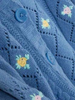 Bestickter Cardigan Mit V-Ausschnitt