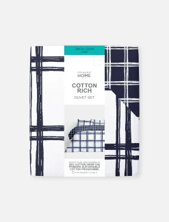 Bettwäsche Mit Fensterkaromuster, Kingsize