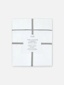 Bettwäsche Mit Kontrastpaspelierung Für Doppelbetten