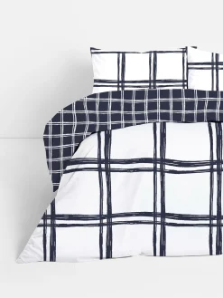 Bettwäscheset Mit Fensterkaros Für Doppelbetten