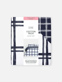 Bettwäscheset Mit Fensterkaros Für Doppelbetten