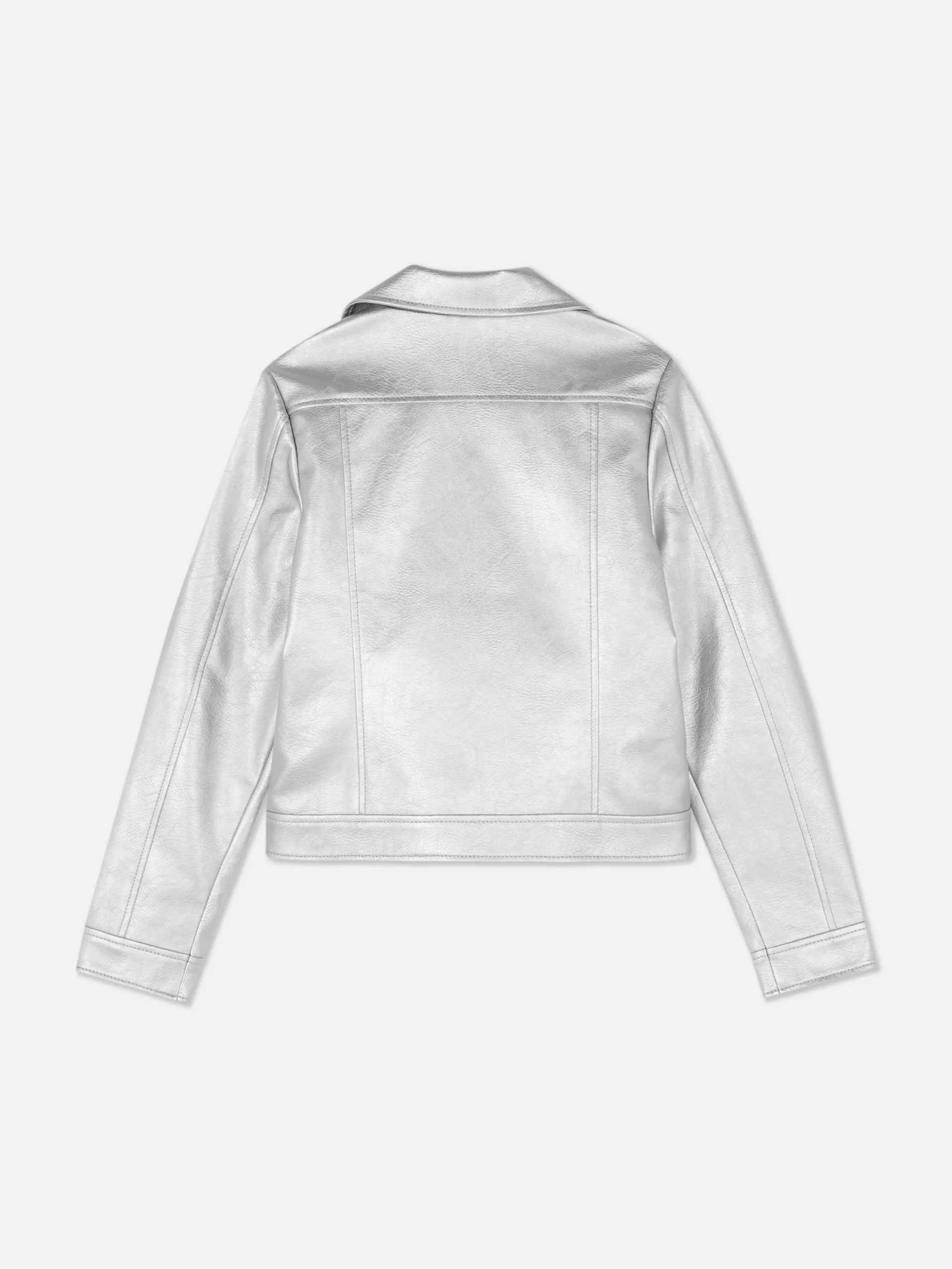 Bikerjacke In Metallic-Optik