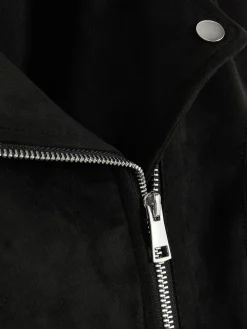 Bikerjacke In Wildleder-Optik