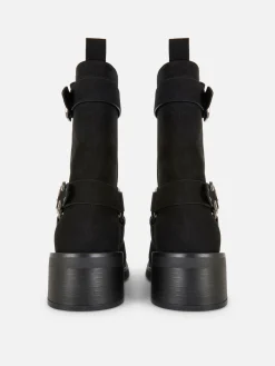 Bikerstiefel In Wildleder-Optik