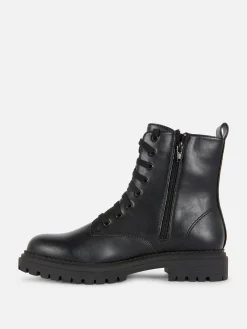 Bikerstiefel Zum Schnüren