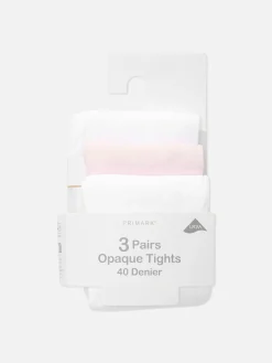 Blickdichte Strumpfhosen, 40 Den, 3er-Pack