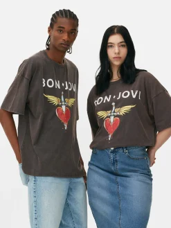 „Bon Jovi“ T-Shirt Im Oversized-Look