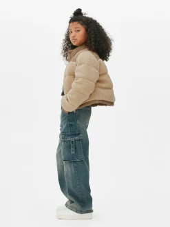 Borg-Pufferjacke Mit Einsätzen