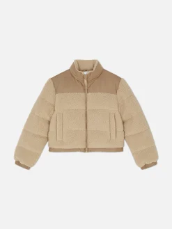 Borg-Pufferjacke Mit Einsätzen