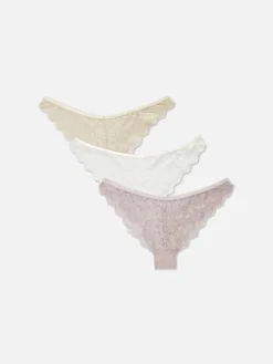 Brazil-Slips Mit Spitze, 3er-Pack