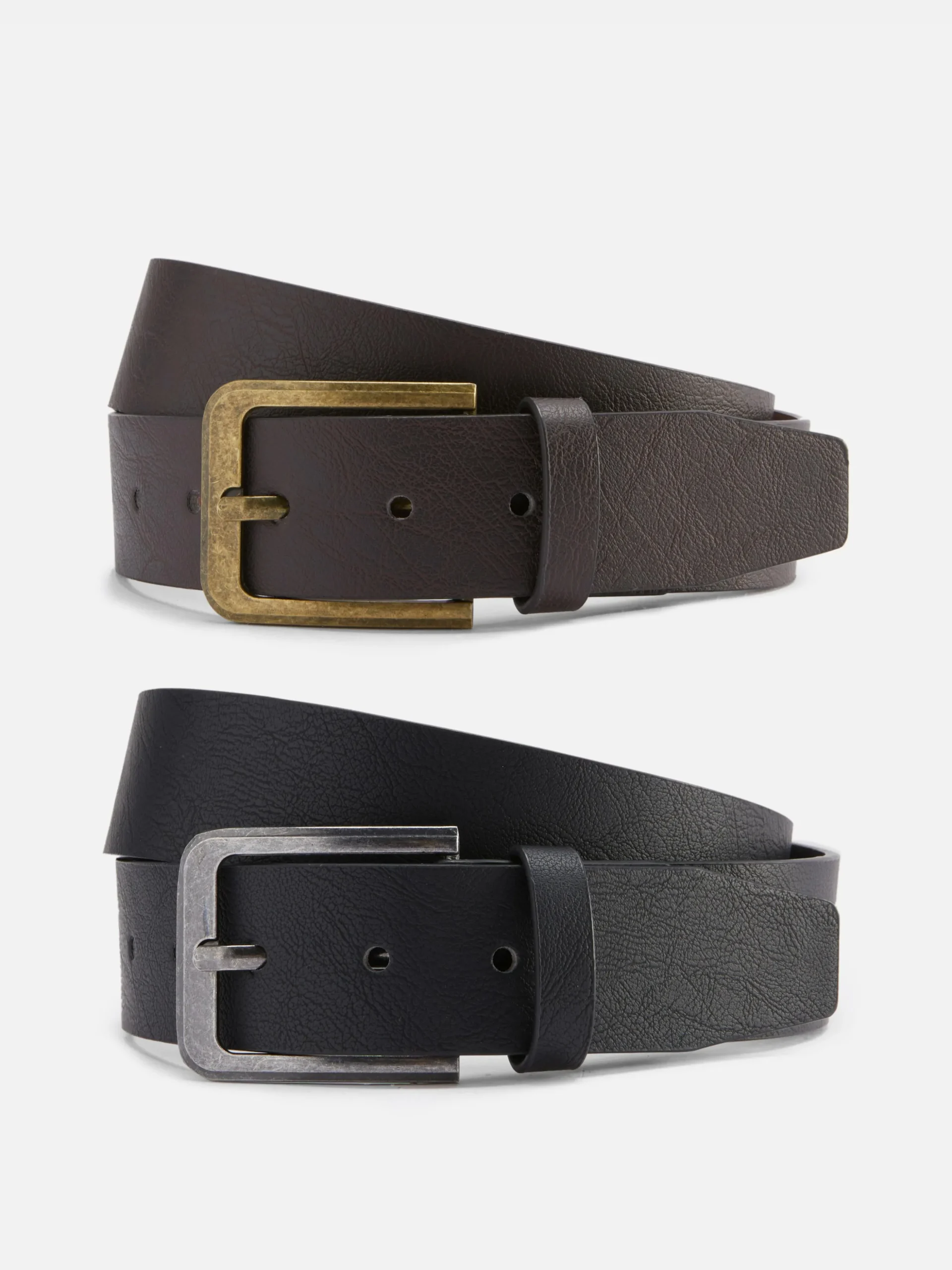 Breite Kunstledergürtel, 2er-Pack