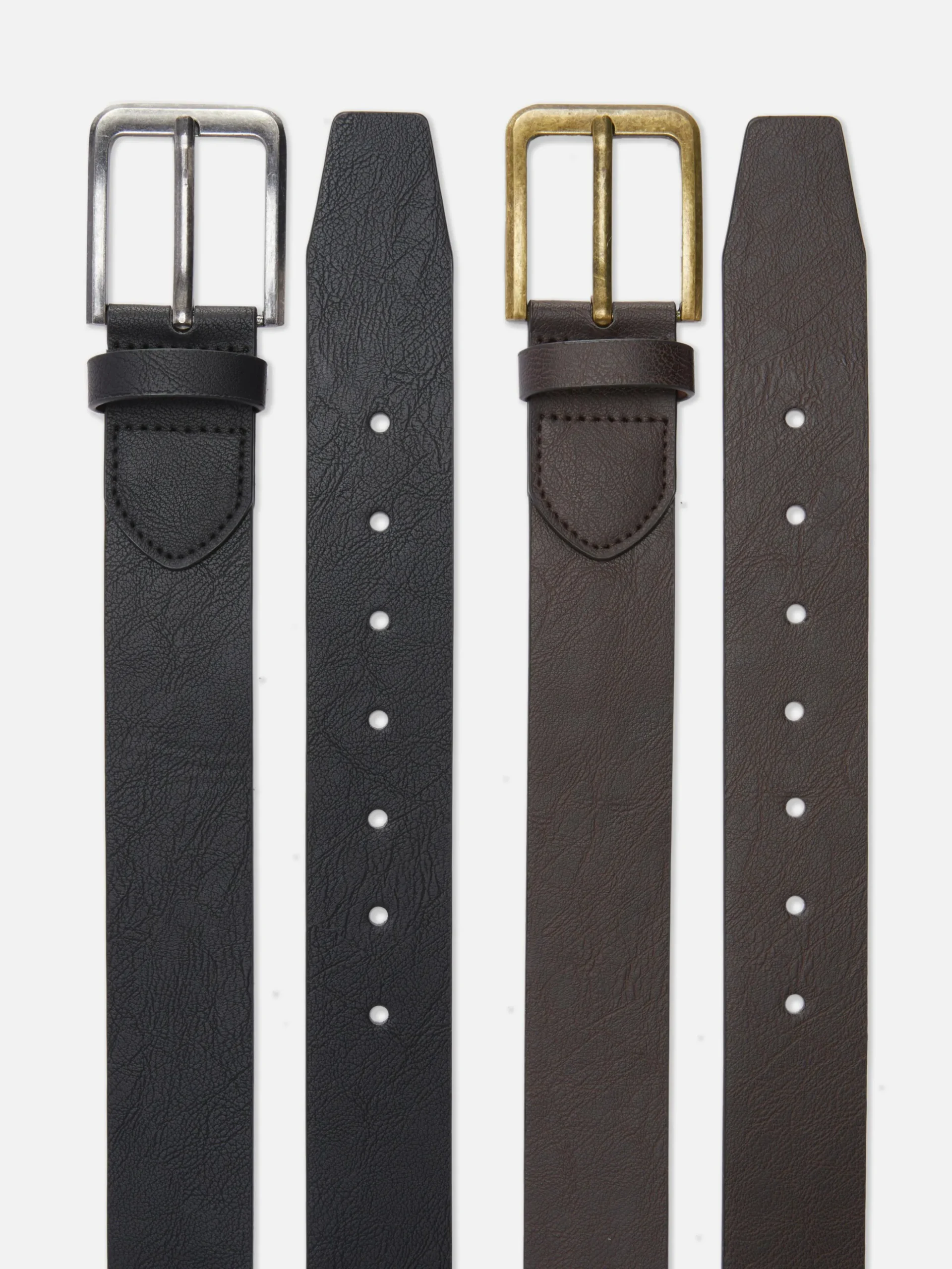 Breite Kunstledergürtel, 2er-Pack