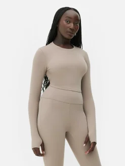 Butterweiches, Langärmeliges „Rita Ora“ Sport-Top