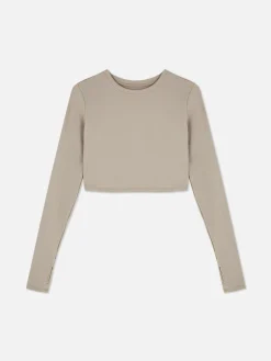 Butterweiches, Langärmeliges „Rita Ora“ Sport-Top