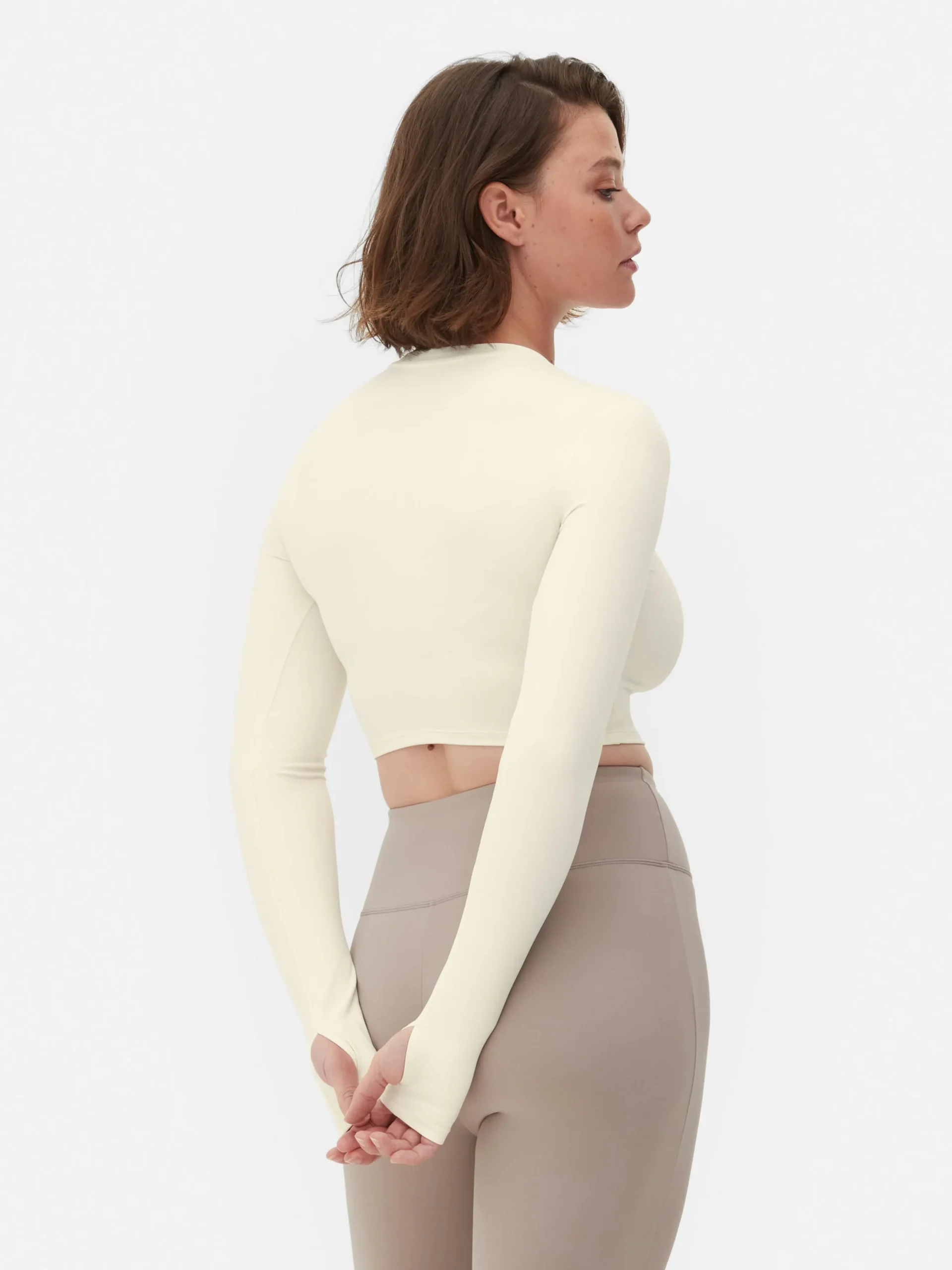 Butterweiches, Langärmeliges „Rita Ora“ Sport-Top