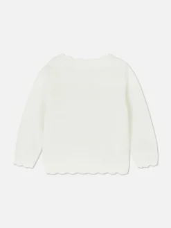 Cardigan Mit Bogenkante