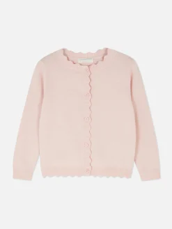 Cardigan Mit Knopfleiste Und Bogenkante