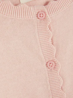 Cardigan Mit Knopfleiste Und Bogenkante