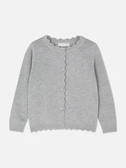 Cardigan Mit Knopfleiste Und Bogenkante