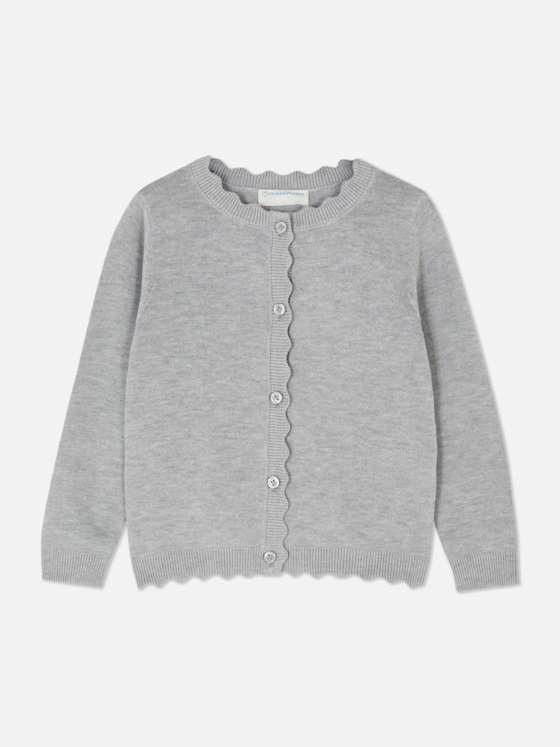 Cardigan Mit Knopfleiste Und Bogenkante