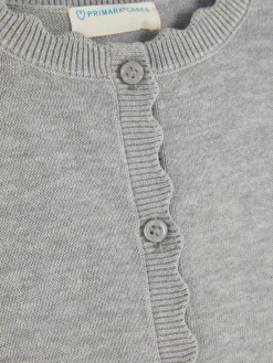 Cardigan Mit Knopfleiste Und Bogenkante