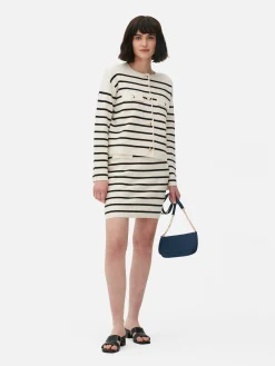 Cardigan Mit Streifen Und Knopfleiste