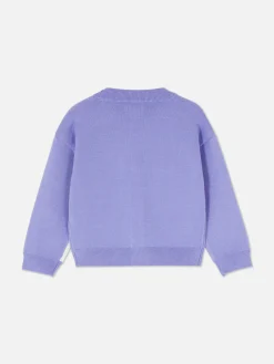 Cardigan Mit V-Ausschnitt Und Einhorndesign