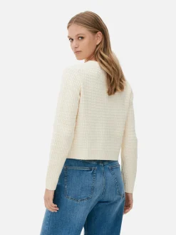 Cardigan Mit Waffelstruktur