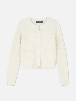 Cardigan Mit Waffelstruktur