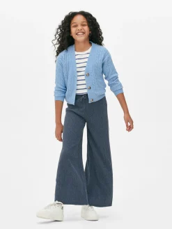 Cardigan Mit Zopfmuster