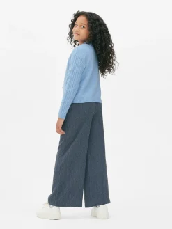 Cardigan Mit Zopfmuster