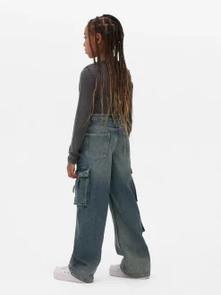 Cargo-Denim-Jeans Im Used-Look