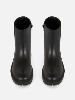 Chelsea Boots Mit Runder Zehenpartie
